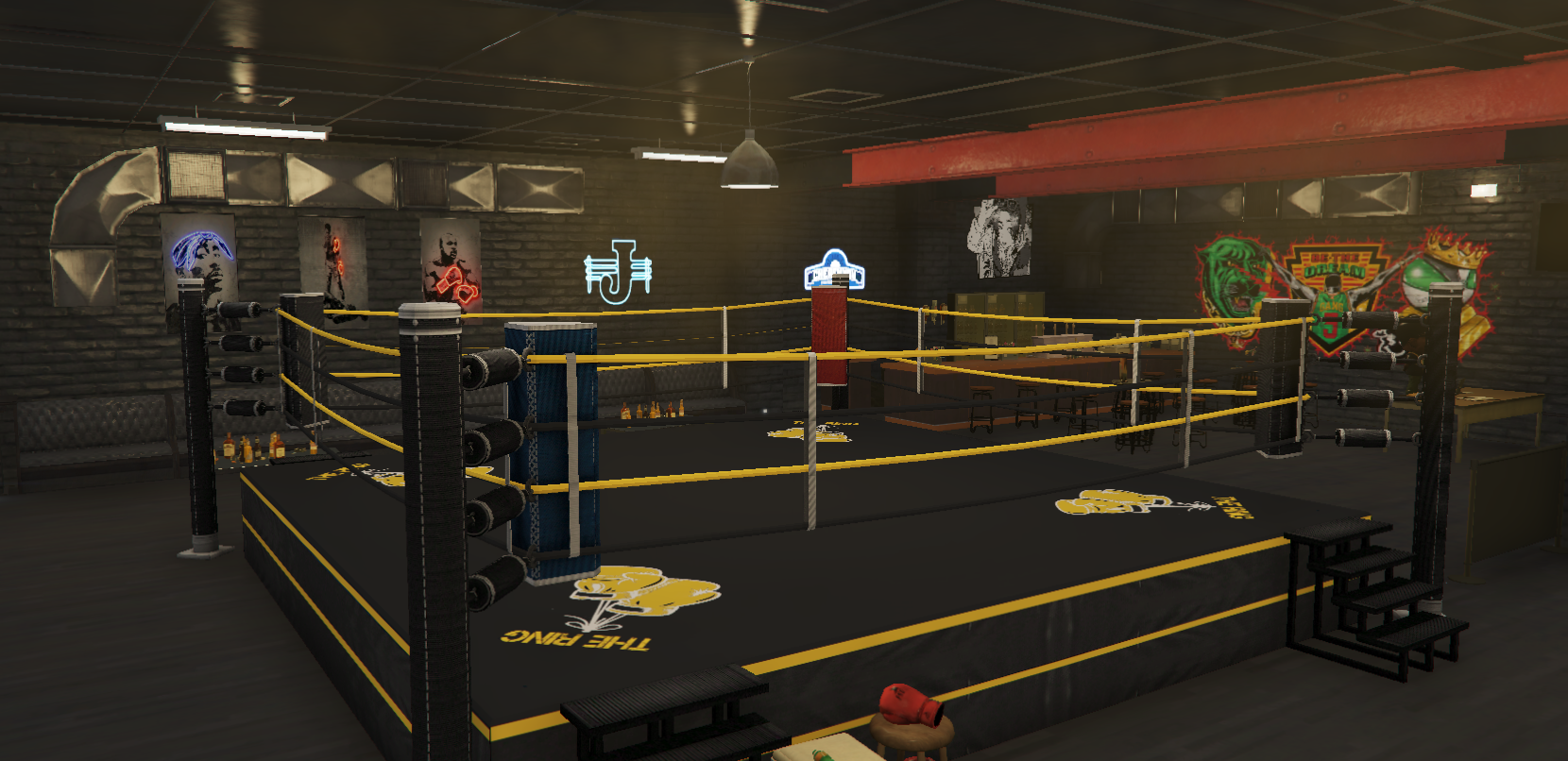 Livehouse Mirage地下で行われる激しいベア knuckle ファイト