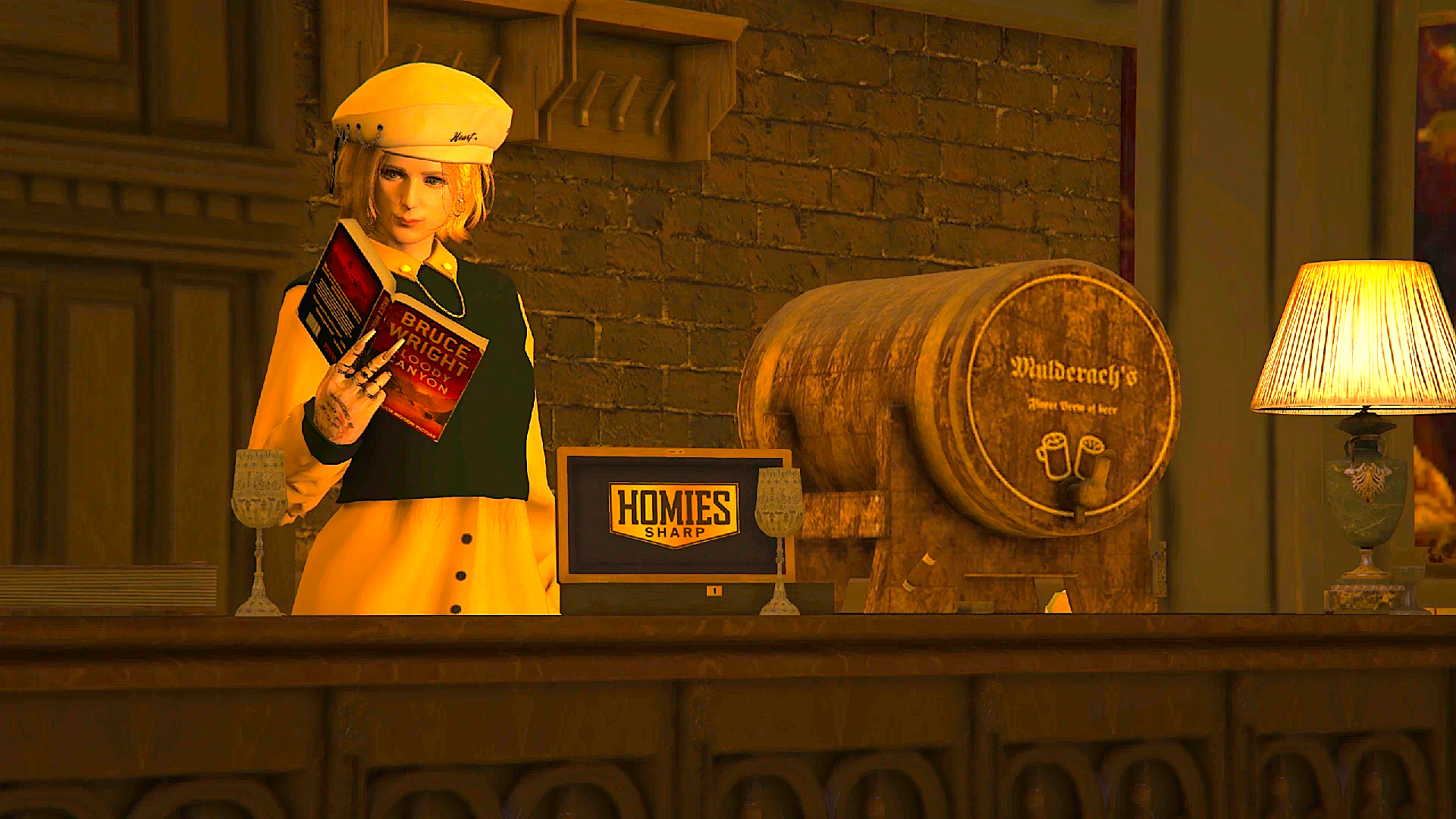 ALUNIの手書きメニュー。個性的なイラストと詩的な商品説明が特徴。